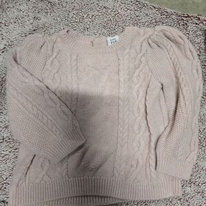 H&M Light Pink Cable Knit Sweater